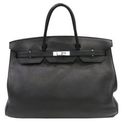 HERMES (エルメス) バーキン40 ハンドバッグ ブラック(シルバー金具) トゴ □N刻印 ランクA S128 銀座店
