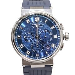 BREGUET（ブレゲ） マリーン クロノグラフ 腕時計 5527BB/Y2/5WV ブル− ラバー 完品 中古品 U-188 銀座店