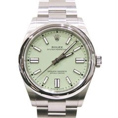 ROLEX (ロレックス) オイスターパーペチュアル41 腕時計 134300 ピスタチオ SS オイスター 未調整 付属品完品 未使用 U-191 銀座店