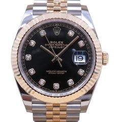 ROLEX(ロレックス)/デイトナジャスト41/126333G/ブラック/10Pダイヤ/ジュビリー/コマ調有/2025.8月/未使用/NAC-354（名古屋店）