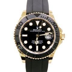 ROLEX (ロレックス) ヨットマスター42 腕時計 226658 ブラック YG オイフレ(E.F) 付属品完品 新品同様 W-045 銀座店