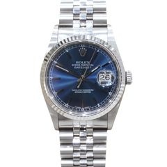 ROLEX (ロレックス) デイトジャスト36 腕時計 16234 ブルー SS ジュビリー 付属品完品 中古 U-235 銀座店