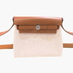 HERMES (エルメス) エールバッグジップミニ ショルダーバッグ エクリュ(シルバー金具) トワルアッシュ/ヴァッシュハンター K刻印 未使用 T14 銀座店