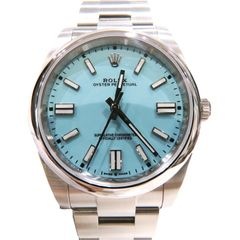 ROLEX (ロレックス) オイスターパーペチュアル41 腕時計 124300 ターコイズ SS オイスター 未調整 付属品完品 新品同様 U-277 銀座店