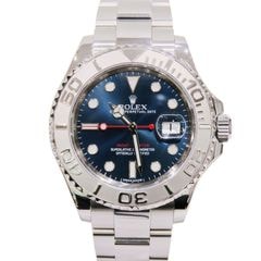 ROLEX (ロレックス) ヨットマスター40 香港限定50本 腕時計 16622 ブルー SS/プラチナ オイスター 冊子/パスケース欠品 中古 W-216 銀座店