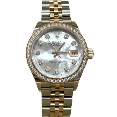 ROLEX(ロレックス) デイトジャスト28 279381RBR シェル文字盤 10pダイヤ ベゼルダイヤ ジュビリー 2023年6月 中古品 UH-2 (上野店)