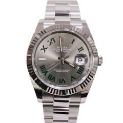 ROLEX (ロレックス) デイトジャスト41 腕時計 126334 スレートローマン SS/WG オイスター 未調整 付属品完品 新品同様 W-054 銀座店