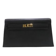 HERMES (エルメス) ケリーエラン ショルダーバッグ ブラック/ゴールド金具 シェーブル B刻印 ランクA T195 銀座店