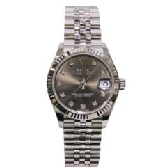 ROLEX (ロレックス) デイトジャスト31 腕時計 278274 ダークグレー 10Pダイヤ SS/WG ジュビリー 未調整 付属品完品 中古 W-207 銀座店
