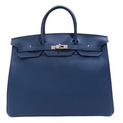 HERMES (エルメス) バーキン40 ハンドバッグ ディープブルー(シルバー金具) トゴ D刻印 未使用 T165 銀座店