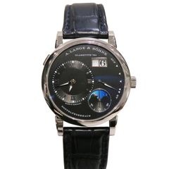 A.LANGE＆SOHNE (ランゲ＆ゾーネ) ランゲ1 ムーンフェイズ 腕時計 192.029 ブラック WG/レザー 付属品完品 中古 W-093 銀座店