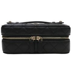 CHANEL (シャネル) マトラッセ ジュエリーボックス アクセサリーケース ブラック(シャンパンゴールド金具) キャビアスキン 未使用 R54 銀座店