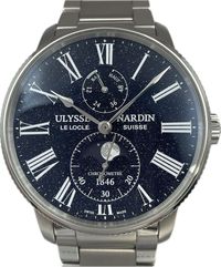ULYSSE NARDIN(ユリスナルダン) マリーントルピユール ムーンフェイズ アベンチュリン 1193-310LE-3A-AVE/1A 300本限定 中古美品 完品 ST-640 心斎橋店