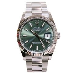ROLEX (ロレックス) デイトジャスト36 腕時計 126234 ミントグリーン SS/WG オイスター 付属品完品 未使用 X-124 銀座店