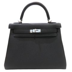 HERMES (エルメス) ケリー25 内縫い ショルダーバッグ ブラック(シルバー金具) トゴ K刻印 未使用 U35 銀座店