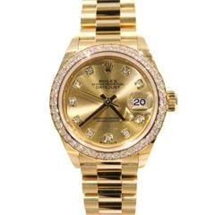 ROLEX(ロレックス) デイトジャスト28 279138RBR ダイヤモンド入りシャンパン 10Pダイヤ YG (2025/8) 新品同様 銀座店 W-124