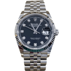 ROLEX(ロレックス) デイトジャスト36 126234G ブラック 10Pダイヤ ジュビリー 2022年2月 中古美品 UH-7 (上野店)