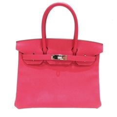 HERMES (エルメス) バーキン30 ハンドバッグ ローズエクストリーム(シルバー金具) エプソン D刻印 ランクA T107 銀座店