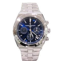 VACHERON CONSTANTIN (ヴァシュロンコンスタンタン) オーヴァーシーズ クロノグラフ 腕時計 5520V/210A-B148 ブルー SS 替えベルト2本付属 付属品完品 未使用 W