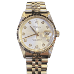 ROLEX(ロレックス) デイトジャスト 16234G 10Pダイヤ シルバー U番(1997年) 本体のみ 中古品 UH-12 (上野店)