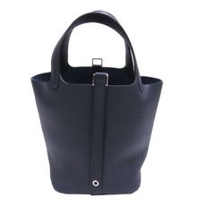HERMES (エルメス) ピコタンPM ハンドバッグ ブルーニュイ(シルバー金具) トリヨン K刻印 未使用 T108 銀座店