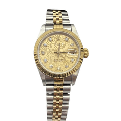 ROLEX(ロレックス) デイトジャスト 79173G シャンパン K番(2001年) 本体のみ ガラス傷小 中古品 UH-16 (上野店)