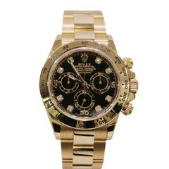 ROLEX (ロレックス) コスモグラフデイトナ 腕時計 116508G ブラック 8Pダイヤ YG オイスター 付属品完品 中古美品 W-166 銀座店