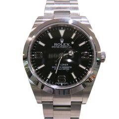 ROLEX (ロレックス) エクスプローラー 腕時計 214270 ブラック SS オイスター 付属品完品(2016/8) 未調整 中古品 X-071 銀座店