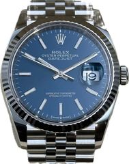 ROLEX (ロレックス) デイトジャスト36 腕時計 126234 ブライトブルー SS/WG 未使用品 心斎橋店 ST-651