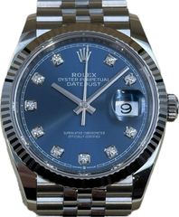 ROLEX (ロレックス) デイトジャスト36 腕時計 126234 ブライトブルー10PD SS/WG 中古品 心斎橋店 ST-632