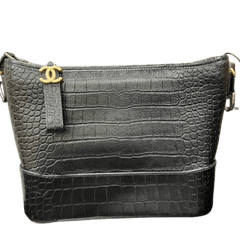 CHANEL（シャネル）ガブリエルラージ2WAYショルダーバック　シャネル限定モデル　クロコ型押し　ブラック　中古品　AE-190（中野店)