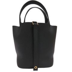 HERMES (エルメス) ピコタンPM トートバッグ ブラック/ゴールド金具 トリヨン K刻印 未使用 T35 銀座店
