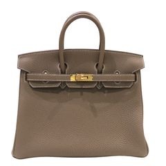 HERMES (エルメス) バーキン25 ハンドバッグ エトゥープ(ゴールド金具) トゴ U刻印 未使用 U78 銀座店