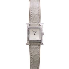 HERMES (エルメス) Hウォッチ 腕時計 HH1.132 ホワイトシェル SS レザーベルト ギャラ欠品 未使用 W-236 銀座店