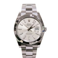 ROLEX (ロレックス) デイトジャスト41 腕時計 126300 シルバー SS オイスター 付属品完品 中古美品 W-200 銀座店