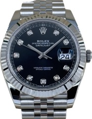ROLEX(ロレックス)デイトジャスト41 126334G ブラック10Pダイヤ 未使用品 AE-202(中野店)