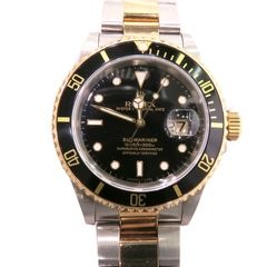 ROLEX (ロレックス) サブマリーナーデイト 腕時計 116613 オープンギャラ(T番) ブラック SS/YG オイスター ２コマ調整 タグ、冊子欠品　W-233 銀座店
