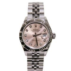 ROLEX (ロレックス) デイトジャスト28 腕時計 279174 ピンク 10Pダイヤ SS/WG ジュビリー 付属品完品 未使用 W-255 銀座店