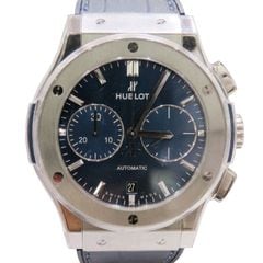 HUBLOT (ウブロ) クラシック・フュージョン クロノグラフ チタニウム 腕時計 521.NX.7170.LR ブルー チタニウム/ラバー ギャラ欠品 中古 X-017 銀座店