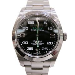 ROLEX (ロレックス) エアキング 腕時計 116900 ブラック SS オイスター ガラス傷有り 付属品完品 中古 X-018 銀座店