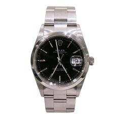 ROLEX (ロレックス) オイスターパーペチュアルデイト 腕時計 15200 ブラック SS オイスター 本体のみ ギャラ無し(P番) 中古 X-026 銀座店