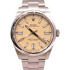 ROLEX (ロレックス) オイスターパーペチュアル41 腕時計 134300 ベージュ SS オイスター 1コマ調整 付属品完品 未使用 X-034 銀座店