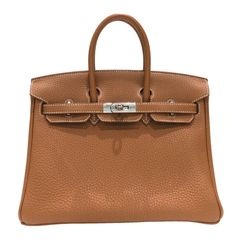 HERMES (エルメス) バーキン25 ハンドバッグ ゴールド(シルバー金具) トゴ Z刻印 ランクA V14 銀座店