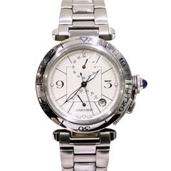 Cartier (カルティエ) パシャ38mm GMT パワーリザーブ 腕時計 W31037H3 シルバー SS 未調整(12コマ) ギャラ無し 本体のみ 中古 X-078 銀座店