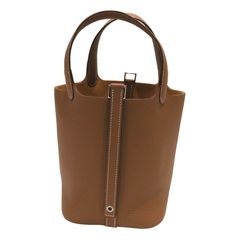 HERMES (エルメス) ピコタンPM トートバッグ ゴールド/シルバー金具 トリヨン K刻印 未使用 U91 銀座店