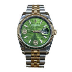 ROLEX(����å���) �ǥ��ȥ��㥹��36 116233 ��������������ɥ���� ���꡼�󥦥�����ʸ���� ������ 2017ǯ6�� ����°(2027ǯ���ݾ�ͭ) ����� UH-33 (����Ź)