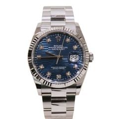 ROLEX (����å���) �ǥ��ȥ��㥹��36 �ӻ��� 126234G �֥饤�ȥ֥롼 �ե롼�ƥåɥ������ 10P������ SS/WG ���������� ��°�ʴ��� ̤���� Y-073 ���Ź