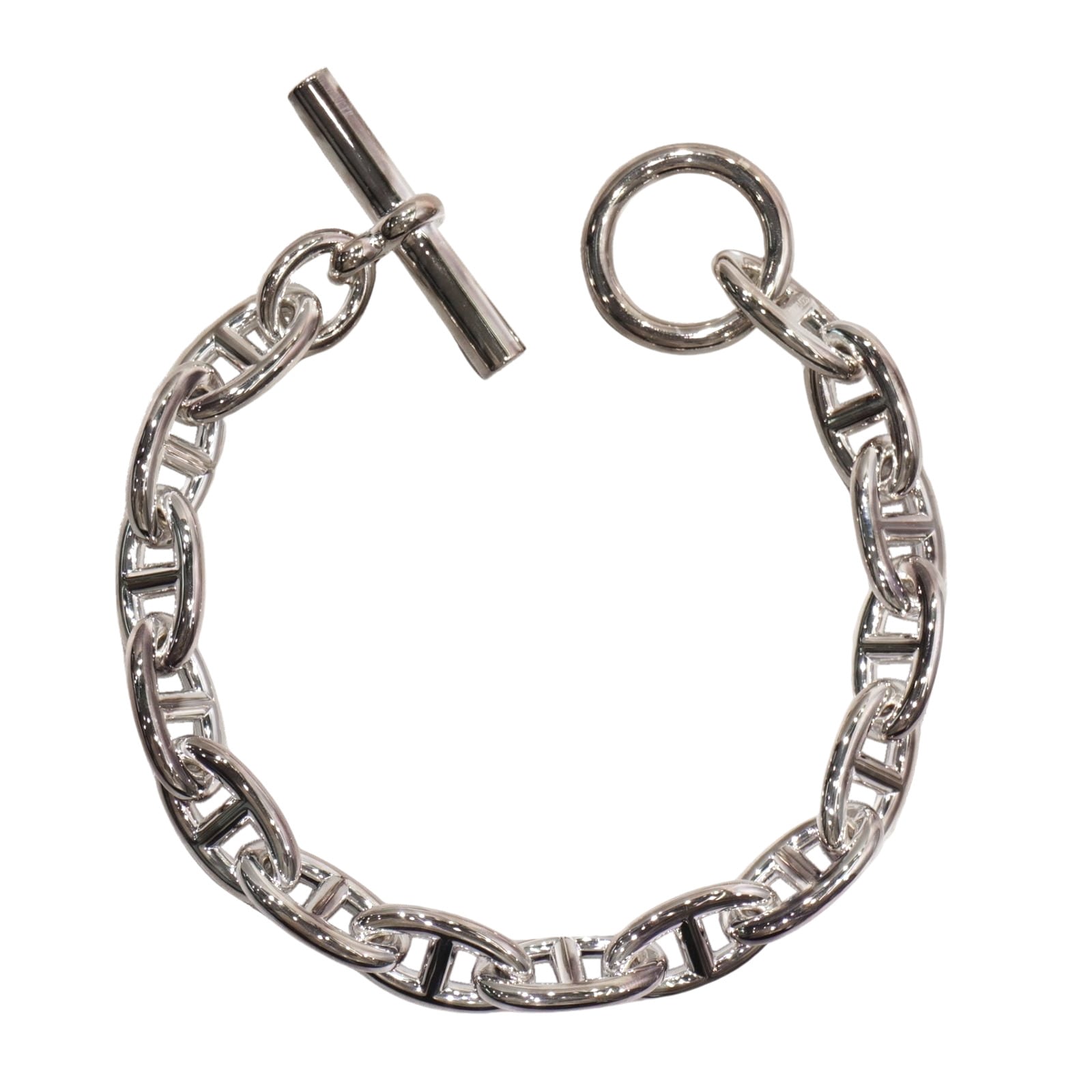 HERMES (エルメス) シェーヌダンクル ブレスレット GM 15コマ(約20.5cm