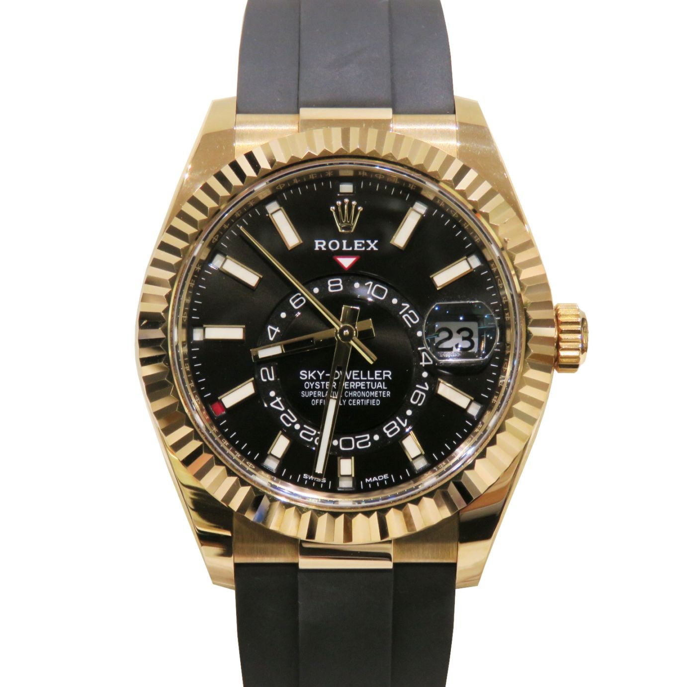 ROLEX (ロレックス) スカイドゥエラー 腕時計 326238 ブラック YG