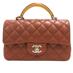 CHANEL (����ͥ�) �ȥåץϥ�ɥ�ߥ˥��饷�å��ϥ�ɥХå� AS2431 �֥饦��/��������(�����ѥ󥴡���ɶ��) ��ॹ���� ̤���� W51 ���Ź